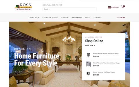 website-design-furniture-store Website Design Portfolio - Make it Active, LLC